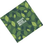 Printed Large Recycled PET Cleaning Cloth in white with full colour design by Total Merchandise