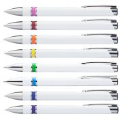 Promotional Ashworth Ballpens in White Colour with all Colour Options by Total Merchandise