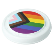 Branded Rainbow Turbo Pro Flying Discs in White from Total Merchandise