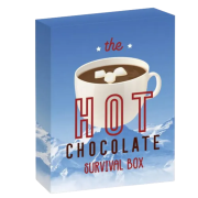 Custom printed Eco Hot Chocolate Survival Box with unique full colour design by Total Merchandise