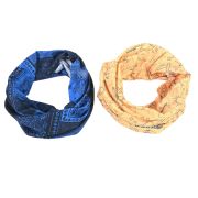 Pair of branded Snood Face Coverings in White with unique full colour designs by Total Merchandise