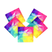 Clear printed Dye Sub Glass Coasters in a square shape with full colour print by Total Merchandise