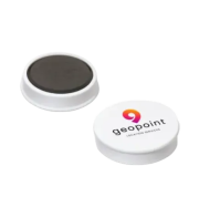 Full colour UK printed Marker Magnets in white with branded logo on top by Total Merchandise