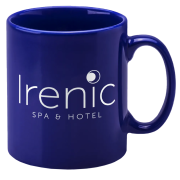 Promotional Cambridge Colour Mugs in Reflex Blue with printed logo by Total Merchandise