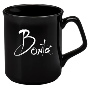 Custom printed Sparta Colour Mugs in black available from Total Merchandise