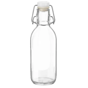 Promotional 500ml Chunky Flip Top Glass Water Bottles in Clear from Total Merchandise