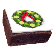 Promotional Brownie Bites Printed with a Christmas Design & Logo from Total Merchandise