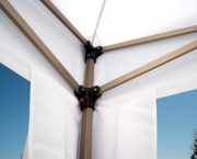 Inside of our custom 4.5x3m Gazebo from Total Merchandise