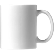 Right-handed View of Ceramic Bahia Mug in White from Total Merchandise