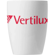 Promotional Ceramic Bogota Mug in White Printed with a 1 Colour Wrap by Total Merchandise