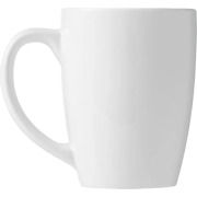 Left-handed View of the Branded Bogota Mug in White from Total Merchandise