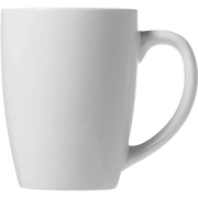 Right-handed View of the Branded Bogota Mug in White from Total Merchandise
