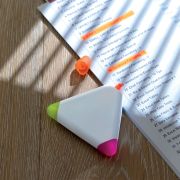 Lifestyle Image of Custom Printed Triangular Shaped Highlighters from Total Merchandise