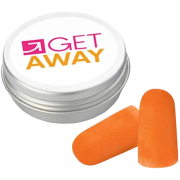 UK Branded Pair of Ear Plugs Printed with your Logo by Total Merchandise
