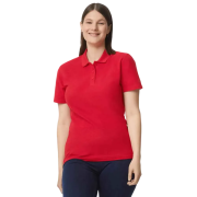 Custom Printed Gildan Ladies' SoftStyle Cotton Polo Shirts in Red from Total Merchandise