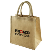 UK Branded Small Mamba Jute Bags Printed with a Logo by Total Merchandise