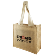 Custom Branded Medium Chui Jute Bags in Natural Printed with a Logo by Total Merchandise