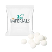 UK Printed Bags of Mint Imperials in White from Total Merchandise