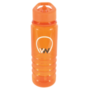 UK Branded Lottie Straw Water Bottle in Amber Printed by Total Merchandise