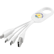 4 in 1 Charging Cable with Type-C in White