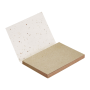 Open view of the Seed Paper Cover Memo Pad promotionally printed by Total Merchandise