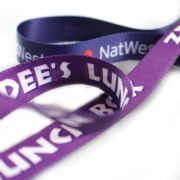 Company lanyards printed with corporate artwork