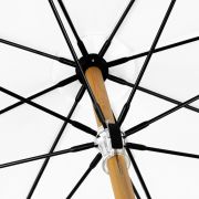 A picture showing the inside frame of the Eco Impliva rPET Bamboo umbrella from Total Merchandise