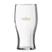 Promotional Pint Tulip Glasses featuring spot colour printing from Total Merchandise