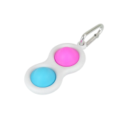 Promotional branded Pop it Fidget Keyrings available in blue/pink from Total Merchandise