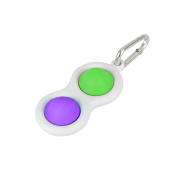 Custom branded Pop it Fidget Keyrings available in green/purple from Total Merchandise