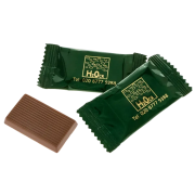 Custom branded Petit Chocolates in Green with logo design printed by Total Merchandise