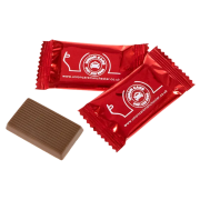 Branded Petit Chocolates in Red with custom printed logo design by Total Merchandise
