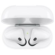 Top view of our TWS Pro 4 Airbuds in white from Total Merchandise