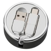 A retractable charging cable from Reflects UK is branded by Total Merchandise to show your logo.