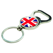 Custom Branded Bottle Opener Alloy Injection Keyring with a logo example from Total Merchandise