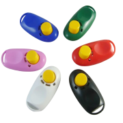 Selection of colours the dog clicker is available in from Total Merchandise