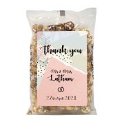 Branded Large Popcorn Bag with Sticker with full colour sticker by Total Merchandise