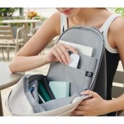A lifestyle image of the Bobby Soft Anti-Theft Backpack