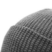 Custom Waffle Knit Beanie With Turn-Up With A Design From Total Merchandise - Close up