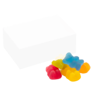 An unbranded version of the Eco Midi Box Of Vegan Bears with its contents from Total Merchandise