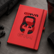 Lifestyle image of the SmoothGrain A5 Recycled Paper Notebook by TOtal Merchandise