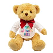 Promotional 18cm William Teddy Bear in Golden Printed with Logo by Total Merchandise