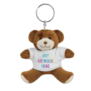 Custom Printed George Teddy Bear Keyrings are customised by Total Merchandise to show your logo