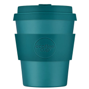 Logo printed Ecoffee Cups in Bay Of Fires made from plant-based materials from Total Merchandise