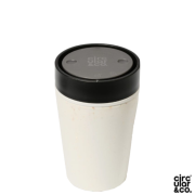 Customisable Circular & Co 8oz Reusable Coffee Cup in Black branded with your company logo