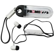 Branded Clear Cased Bluetooth Earbuds Printed with a Logo by Total Merchandise