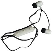 Custom Printed Clear Cased Bluetooth Earbuds with Black Trim from Total Merchandise