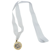 Promotional Printed Insert Medals 32mm in Gold from Total Merchandise