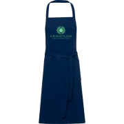 Promotional Coloured Organic Cotton Aprons in Navy Printed with a Logo by Total Merchandise