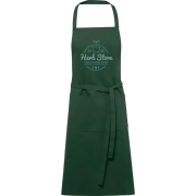 Branded Coloured Organic Cotton Aprons in Green Printed with a Logo by Total Merchandise